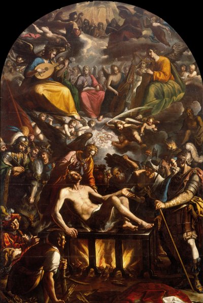 Das Martyrium des Heiligen Laurentius von José Juárez